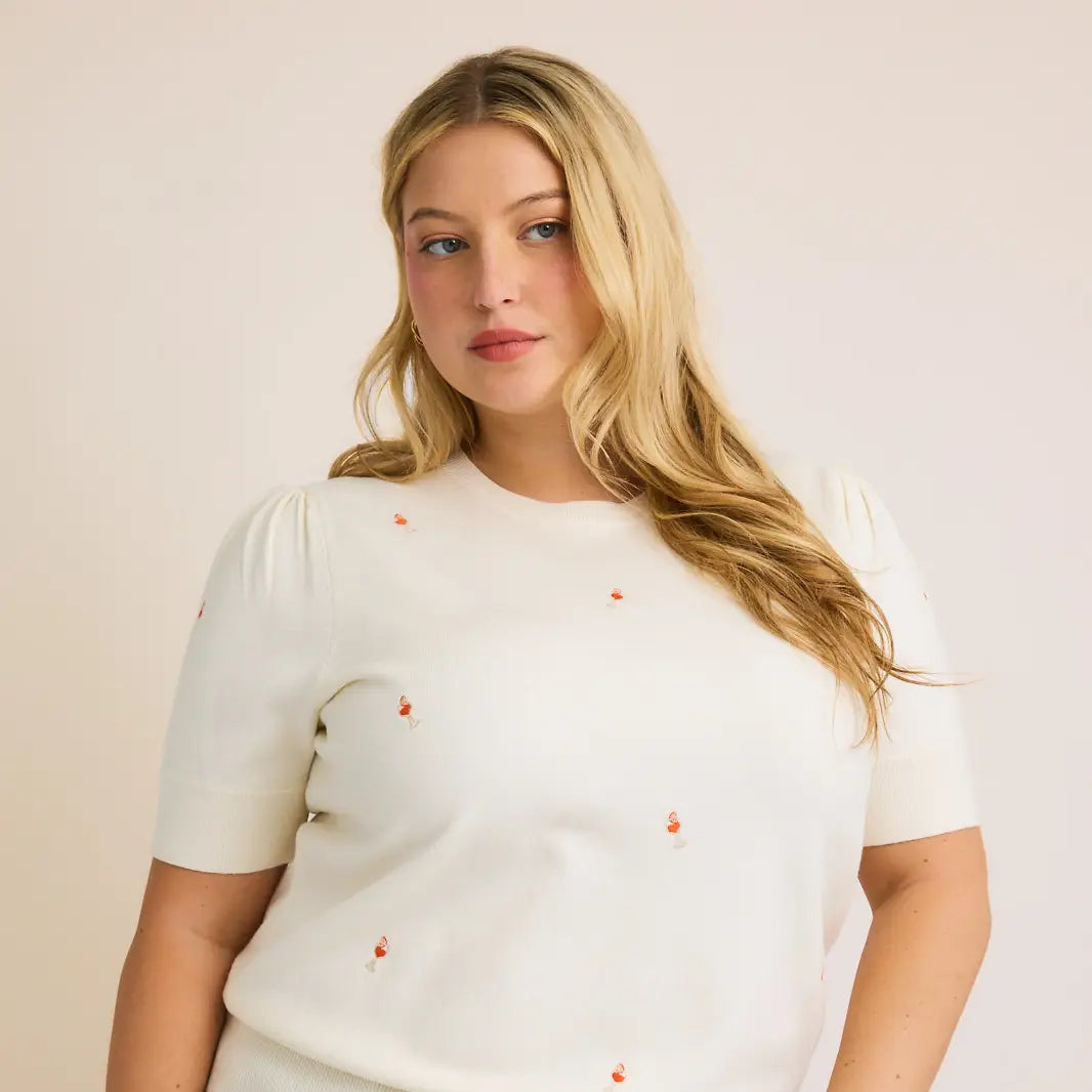 Plus Aperol Spritz Sweater Top