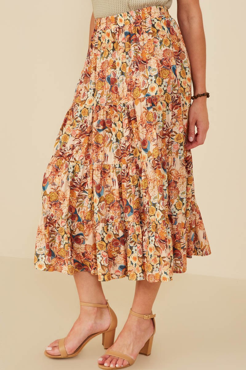 Fall Floral Skirt