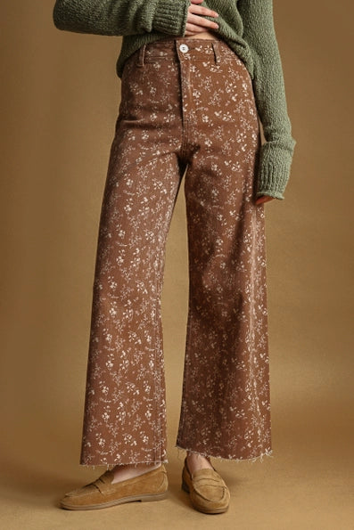 Floral Print Stretch Pants