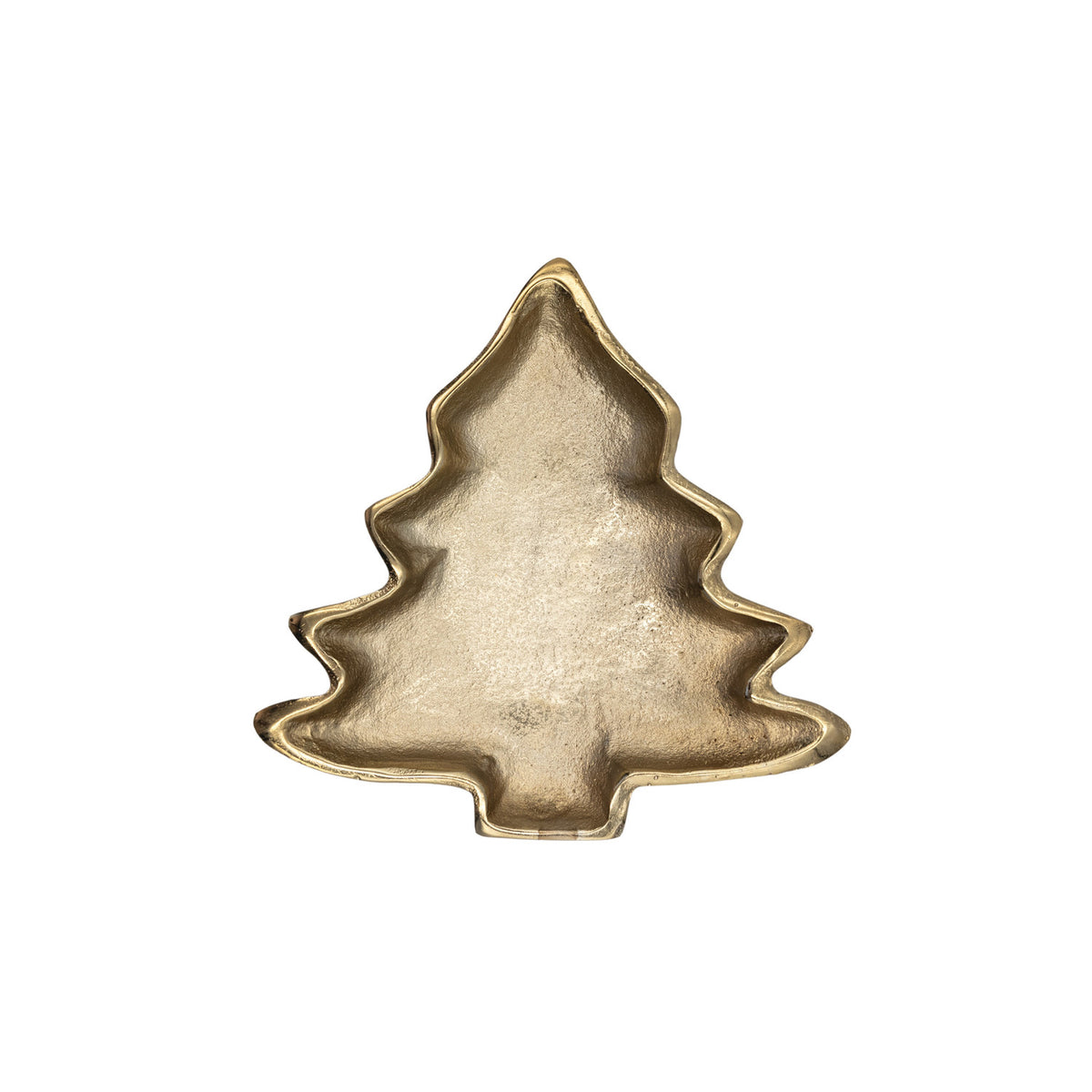 Aluminum Tree Shaped Dish with Gold Finish