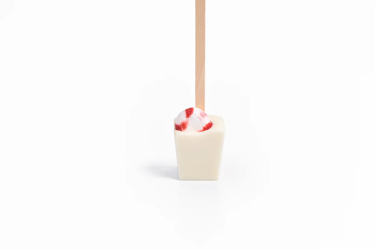 Hot Chocolate On A Stick- Peppermint White Chocolate