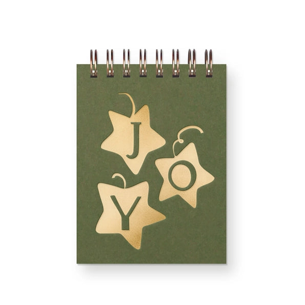 Joy Star Holiday Christmas Mini Jotter Notebook