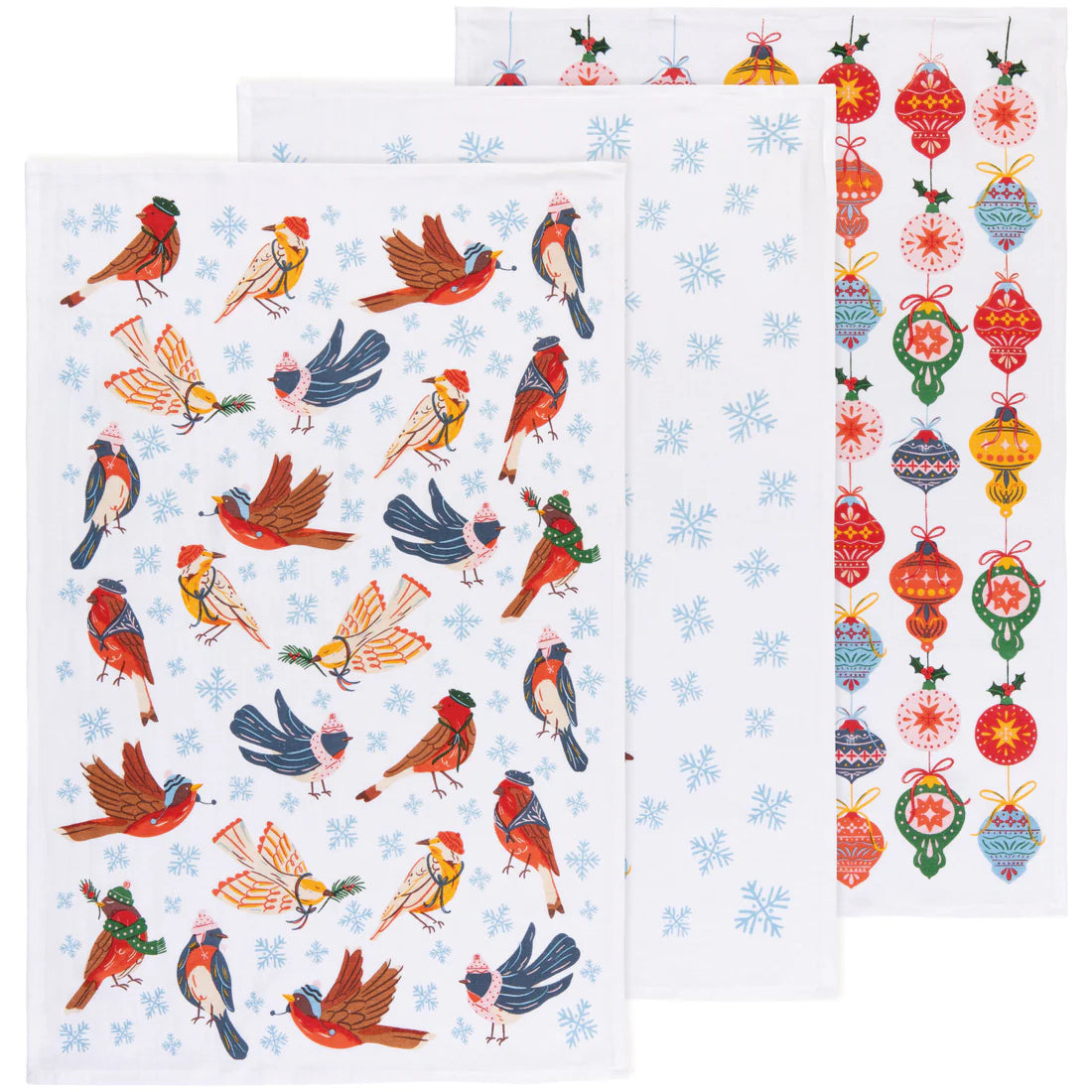 Season&#39;s Tweetings Christmas Floursack Dishtowels