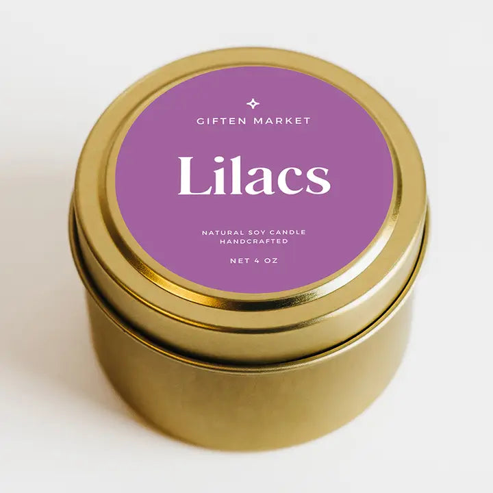 4oz Gold Travel Tin Candle