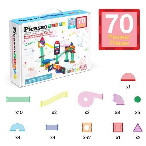 Magnetic Marble Run Set