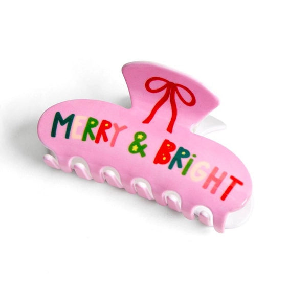 Merry &amp; Bright Christmas Hair Clip