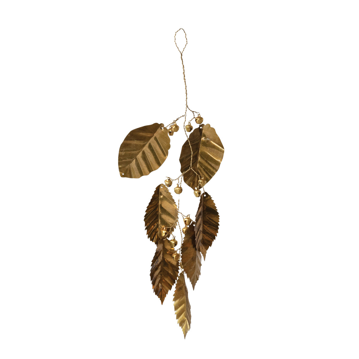 Metal Leaves &amp; Jingle Bells Bunch