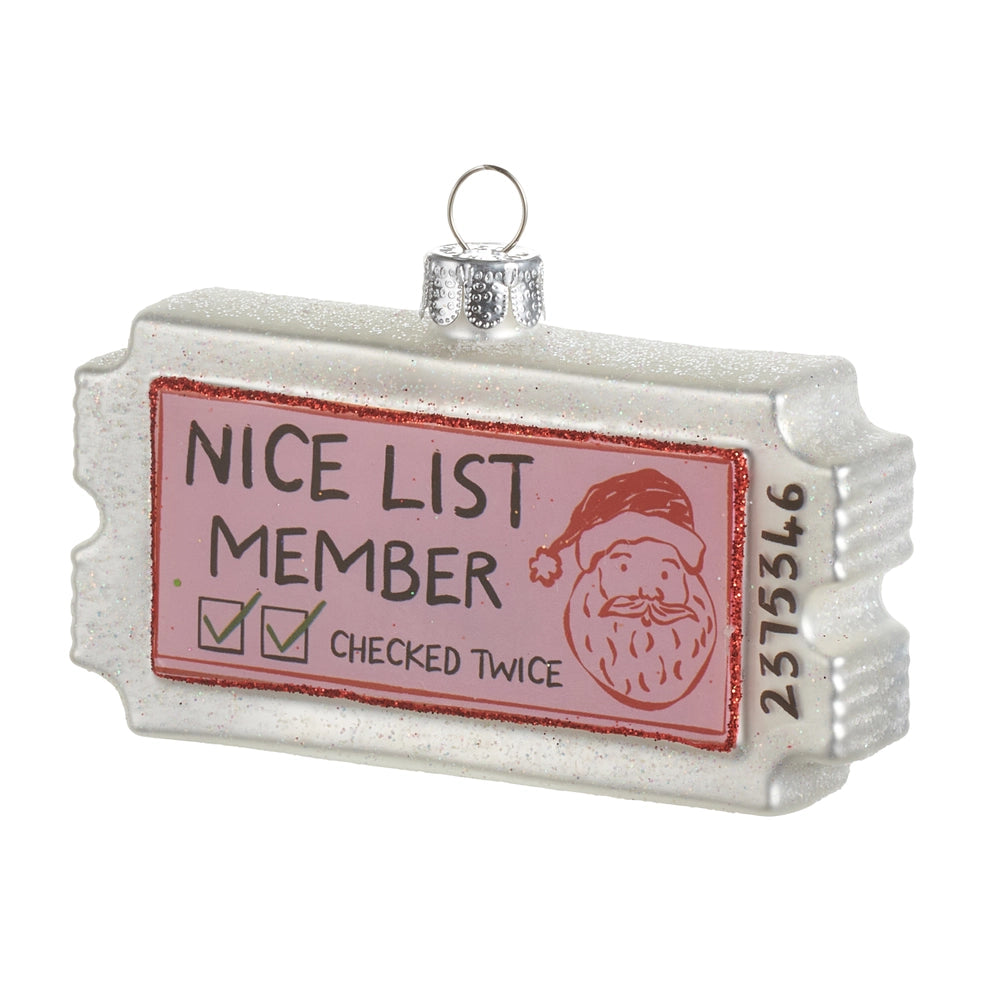 Nice List Stub Ornament