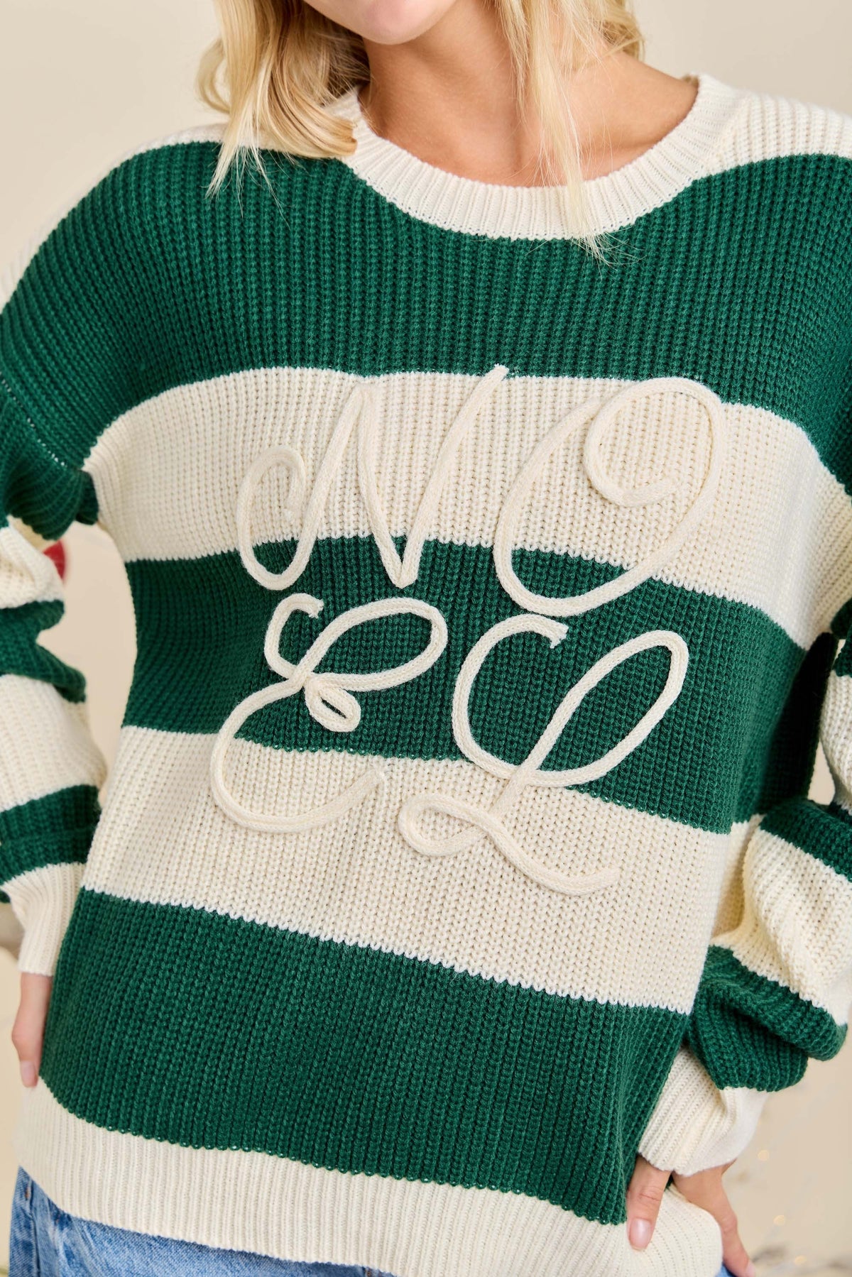 3D Rope Noel Sweater
