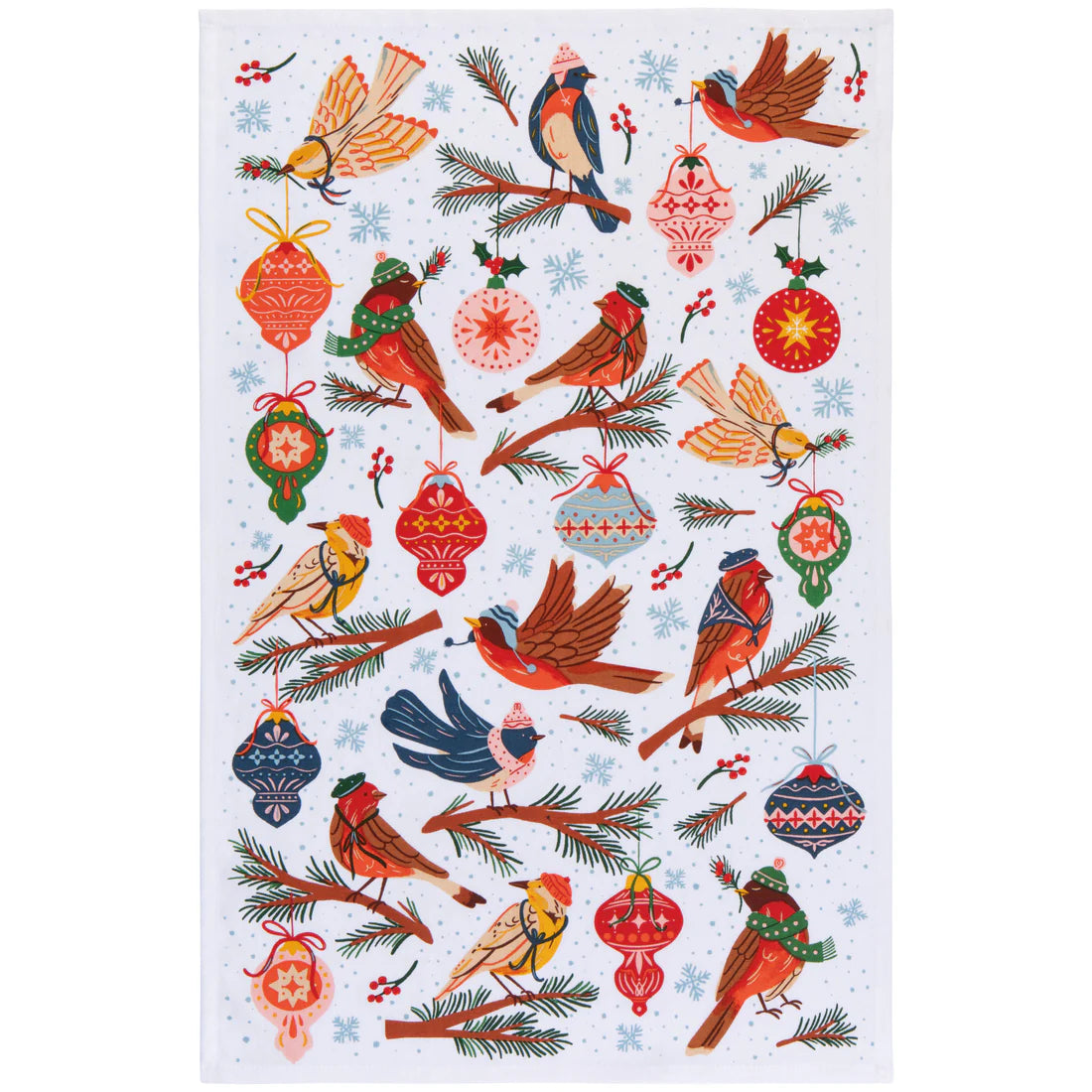 Season&#39;s Tweetings Christmas Dishtowel
