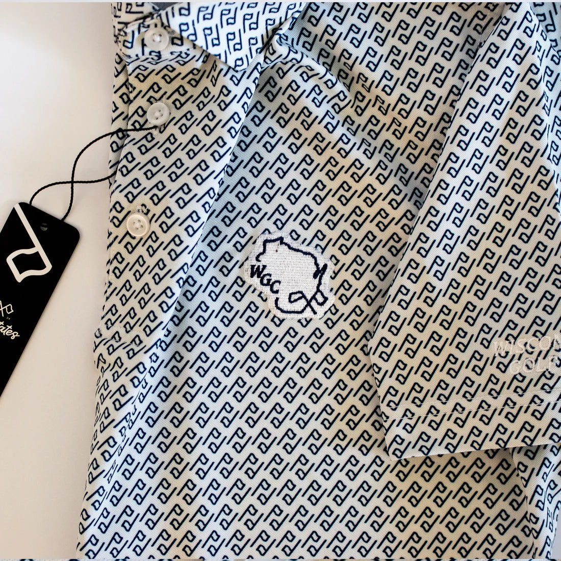 Wisconsin Golf Oat Flag Polo