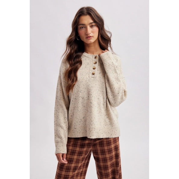 Heather Henley Pullover Sweater