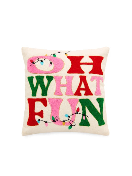 OH WHAT FUN Ivory Pillow