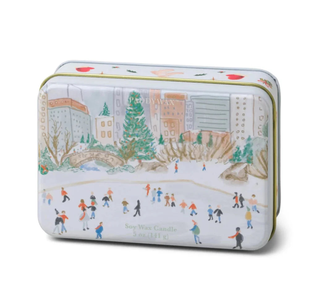 Holiday Tin Candle-Ice Skating