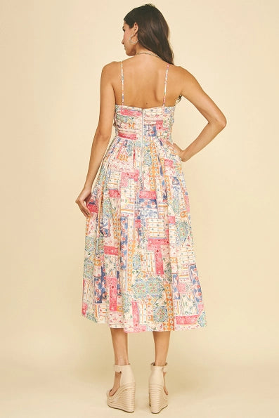 Patchwork Print Dress