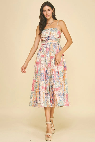 Patchwork Print Dress