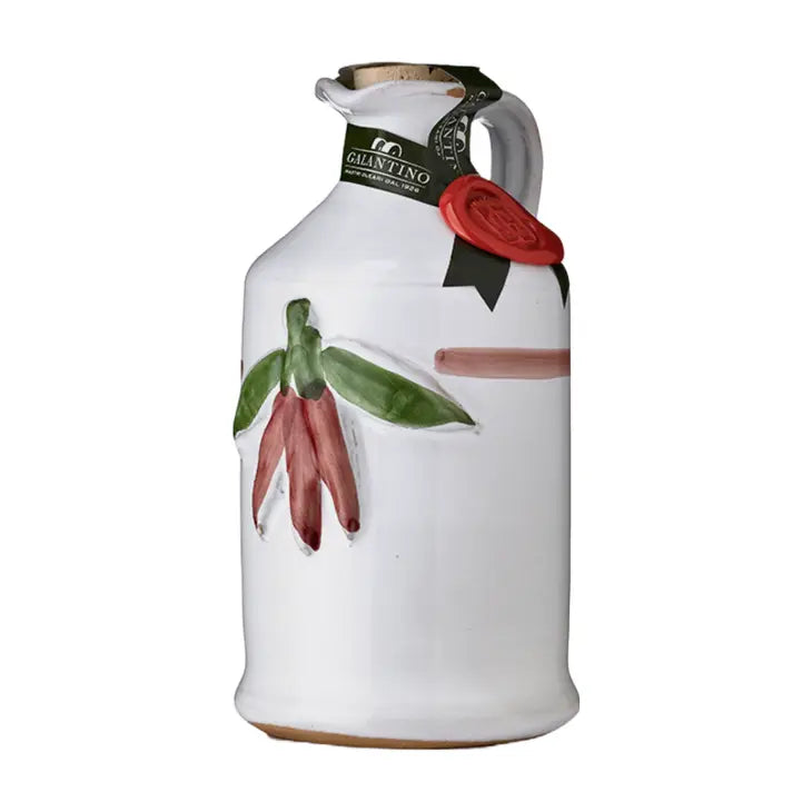 Peperoncino Chili Pepper Extra Virgin Olive Oil - Ceramic Bottle