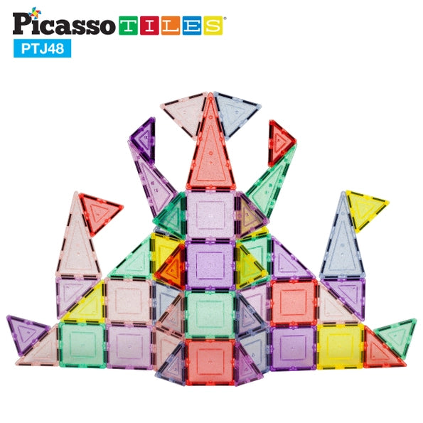 Glitter Magnetic Tile Building Set