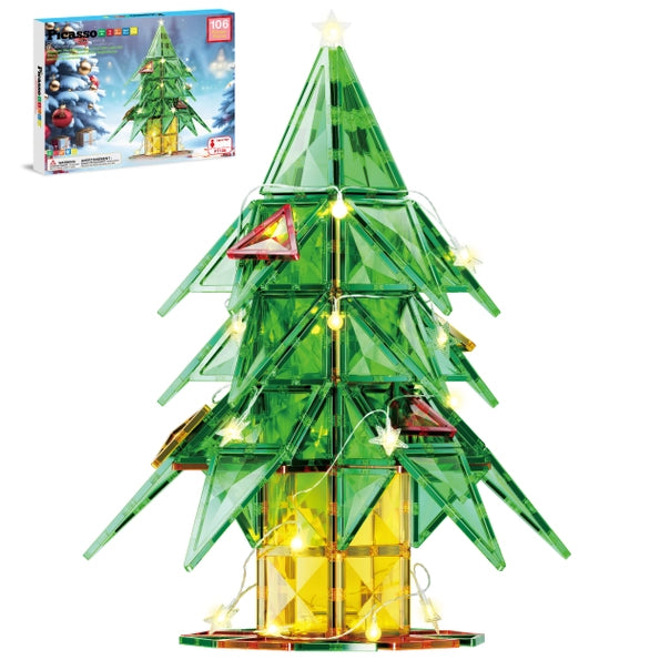 Holiday Tree Magnetic Tile Building Set