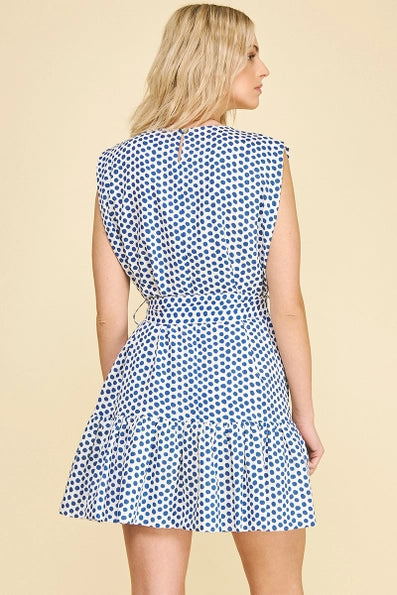 Polka Dot Tiered Mini Dress