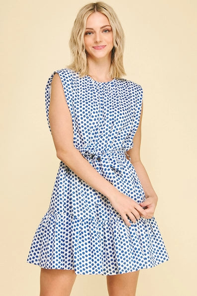 Polka Dot Tiered Mini Dress