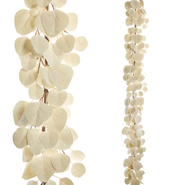 5&#39; White Eucalyptus Garland