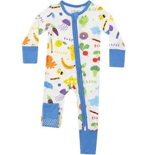 Learning Colors 2 Way Zipper Romper