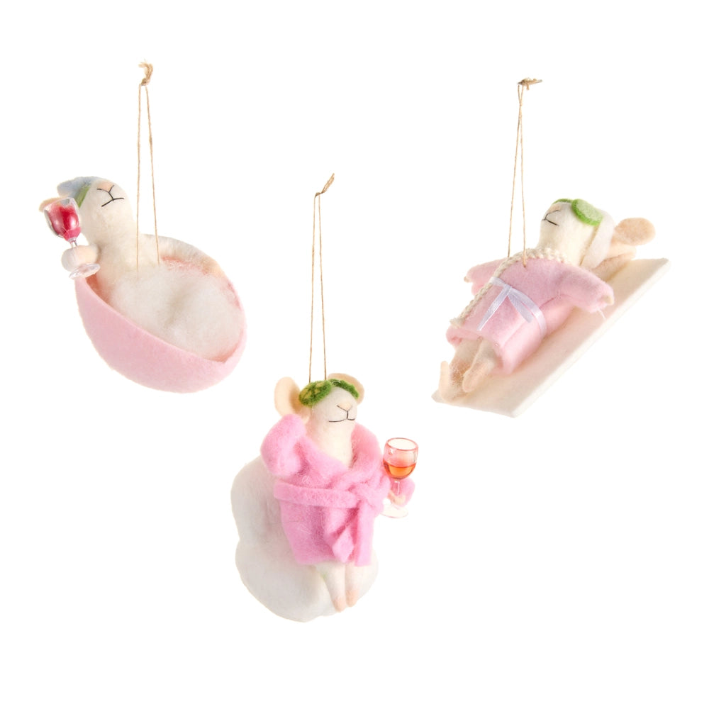 Spa Day Mice Ornaments
