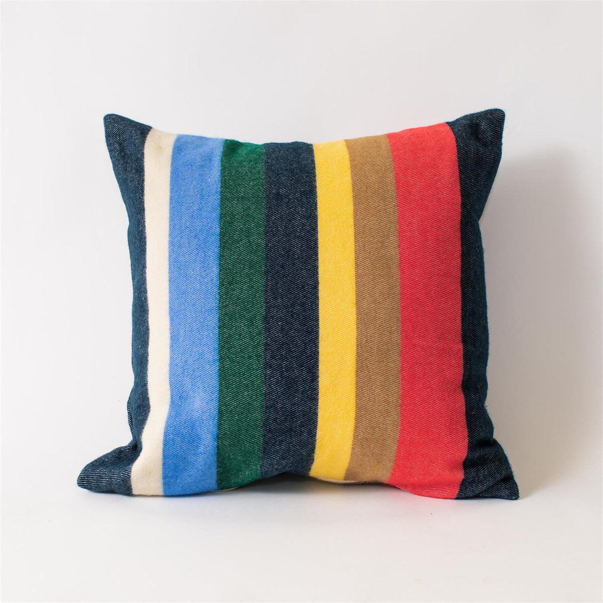 Multi-Colored Cabin Stripe Throw Pillow