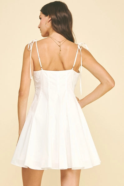 Tie Shoulder Straps Mini Dress