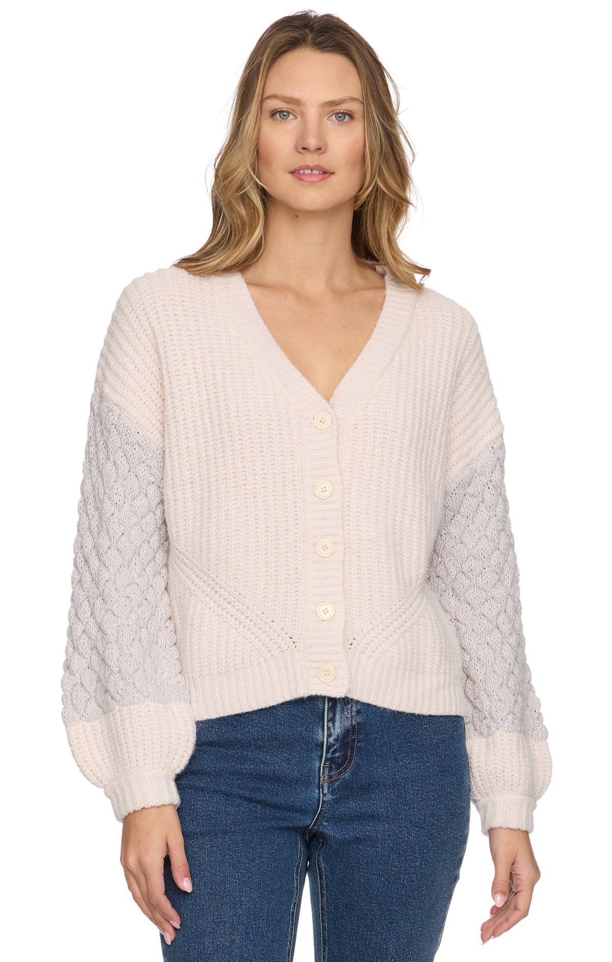 Brielle Mixed Stitched Cardigan