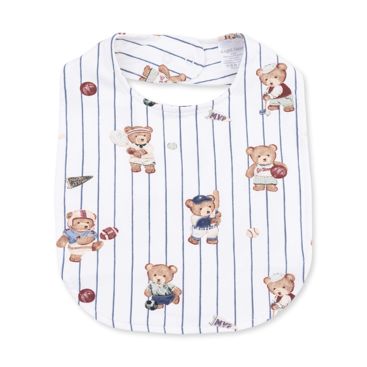 Mixed Sports Bears Feeding Bib
