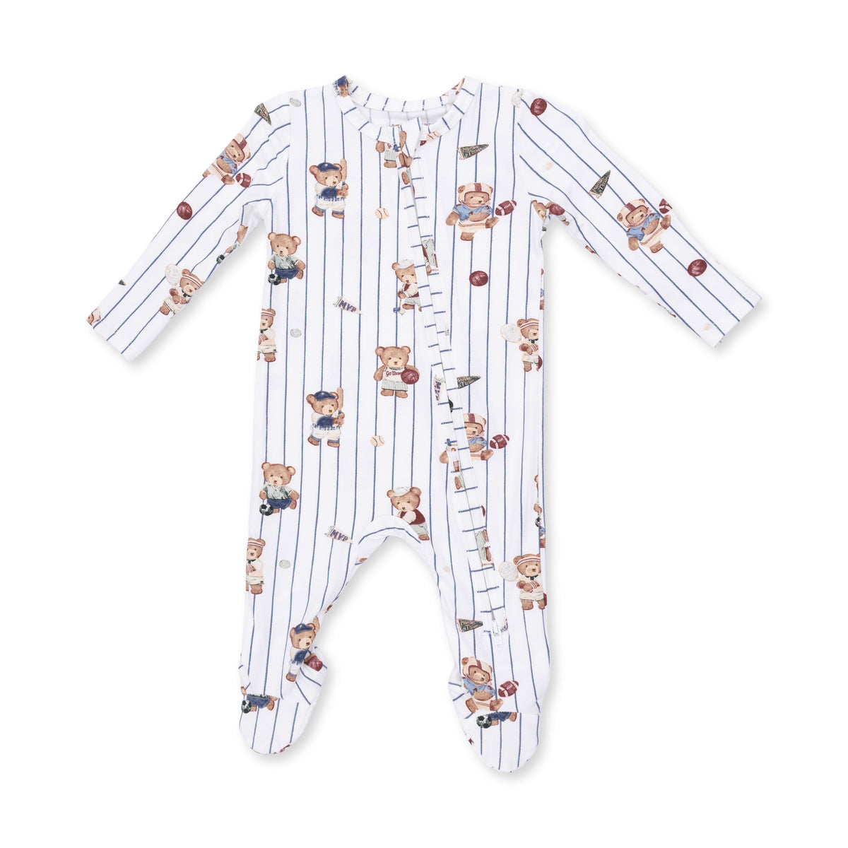 Mixed Sports Bears 2 Way Zipper Footie