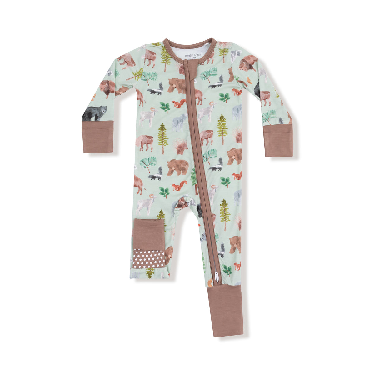 American Woodland Animals-2 Way Zipper Romper