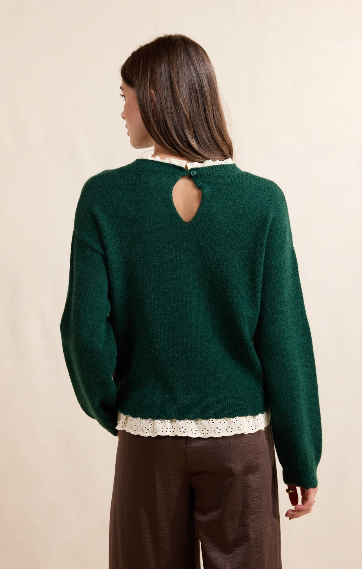 Brynn Eyelet Trim Sweater