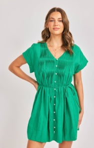 Radiate Pintuck Mini Dress