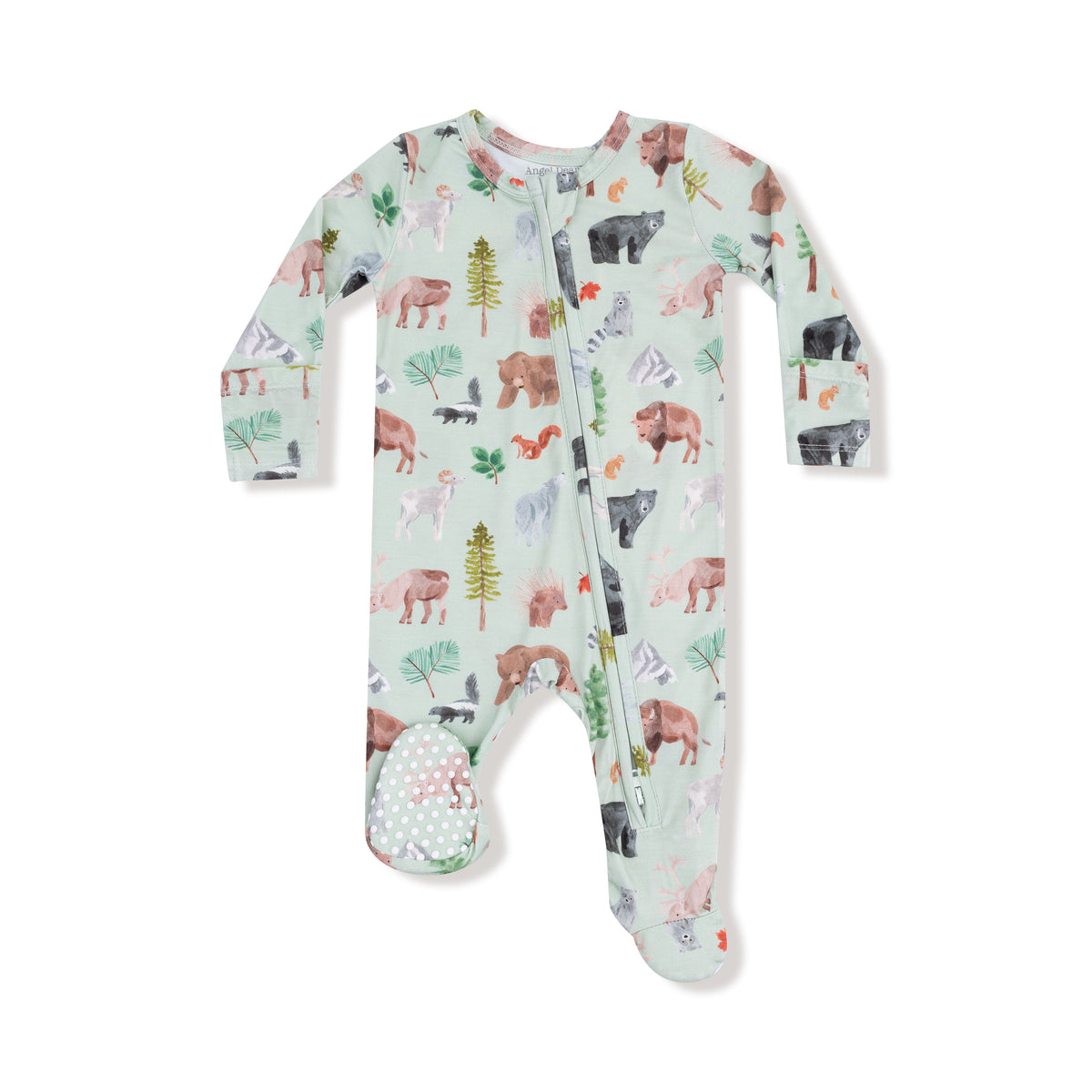 American Woodland Animals-2 Way Zipper Footie