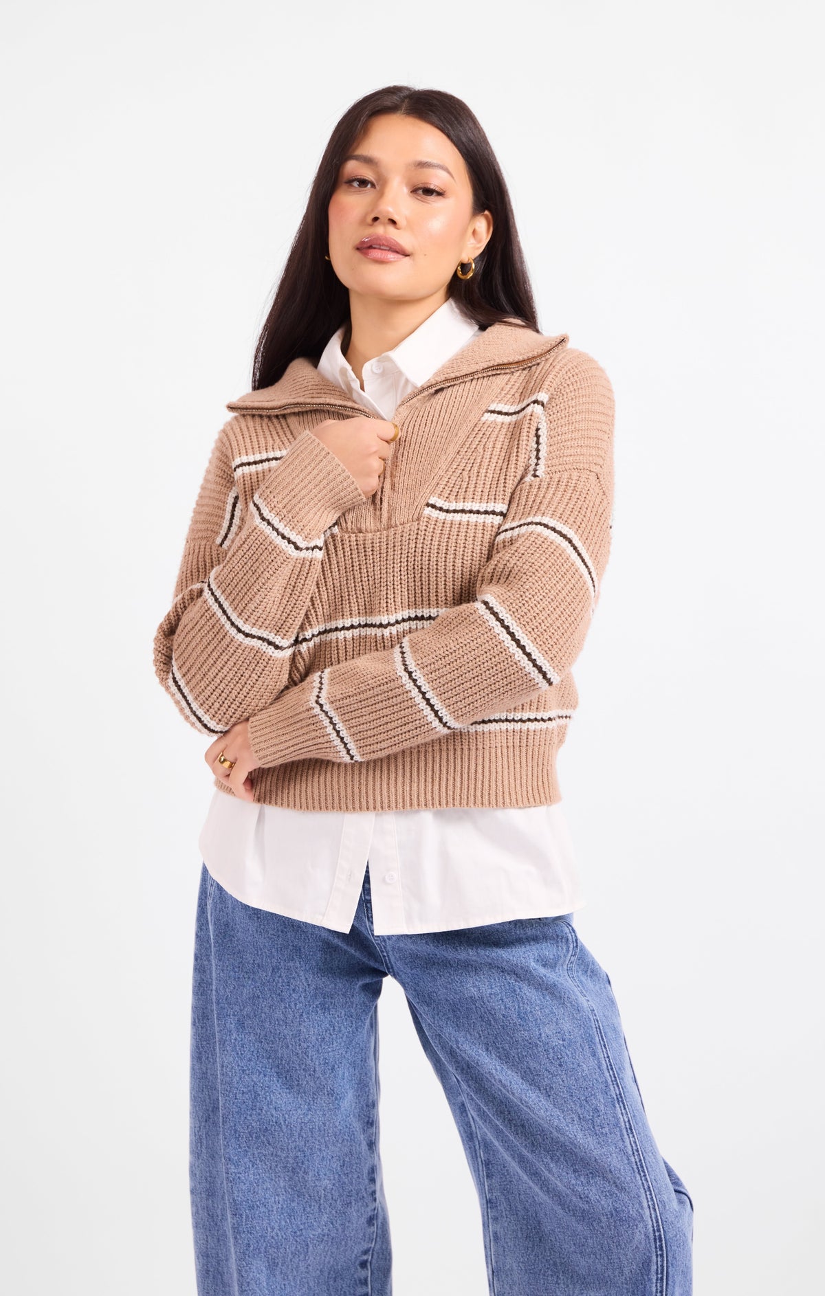 Warm Chai Quarter Zip Pullover