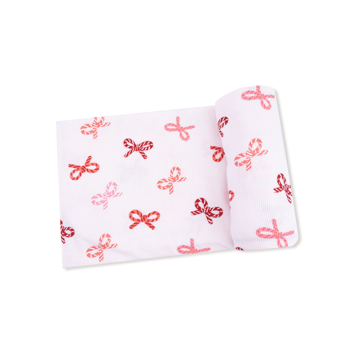 Candy Cane Bows Swaddle Blanket