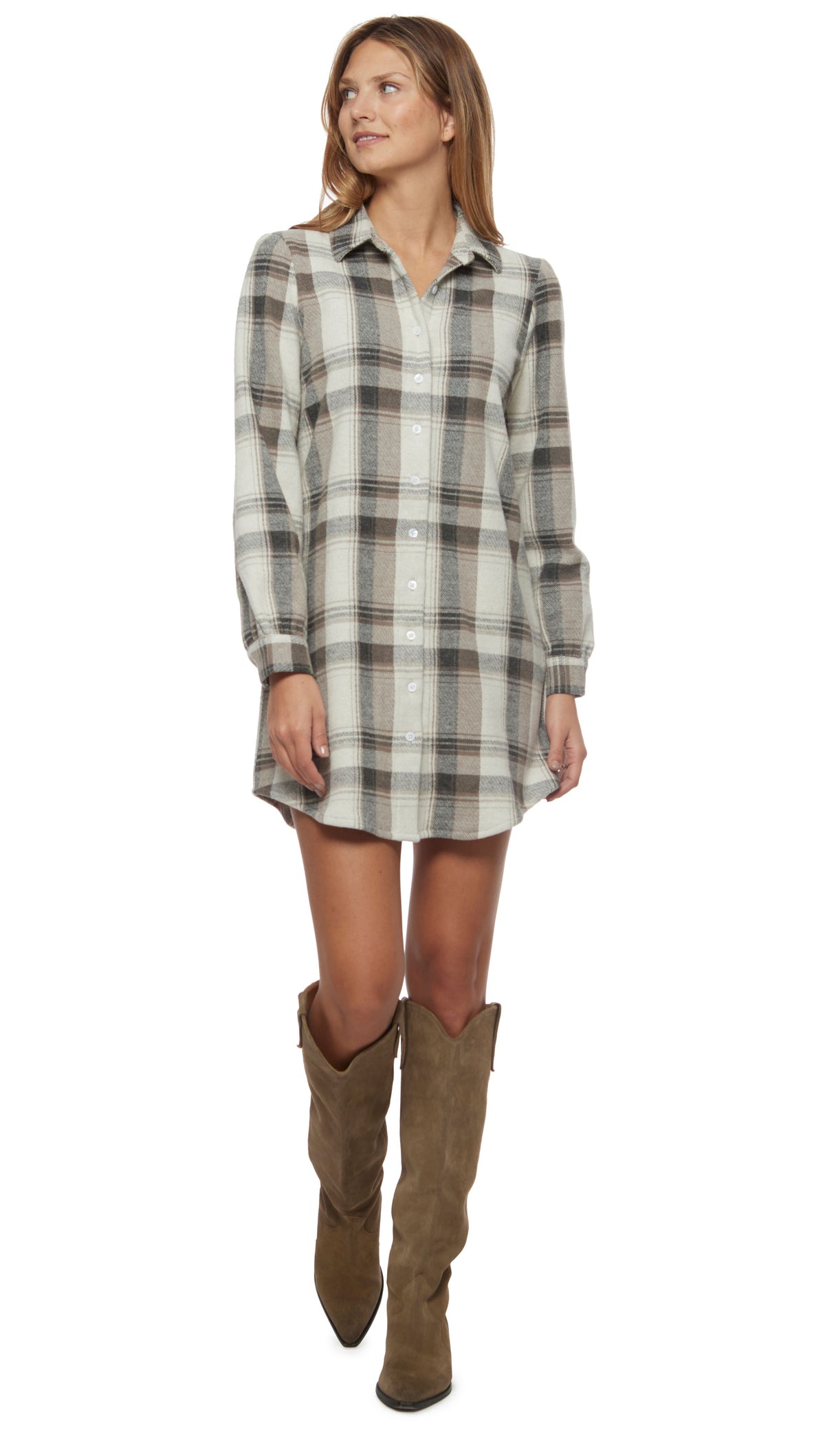 Lynden Knit Flannel Dress &#39;25