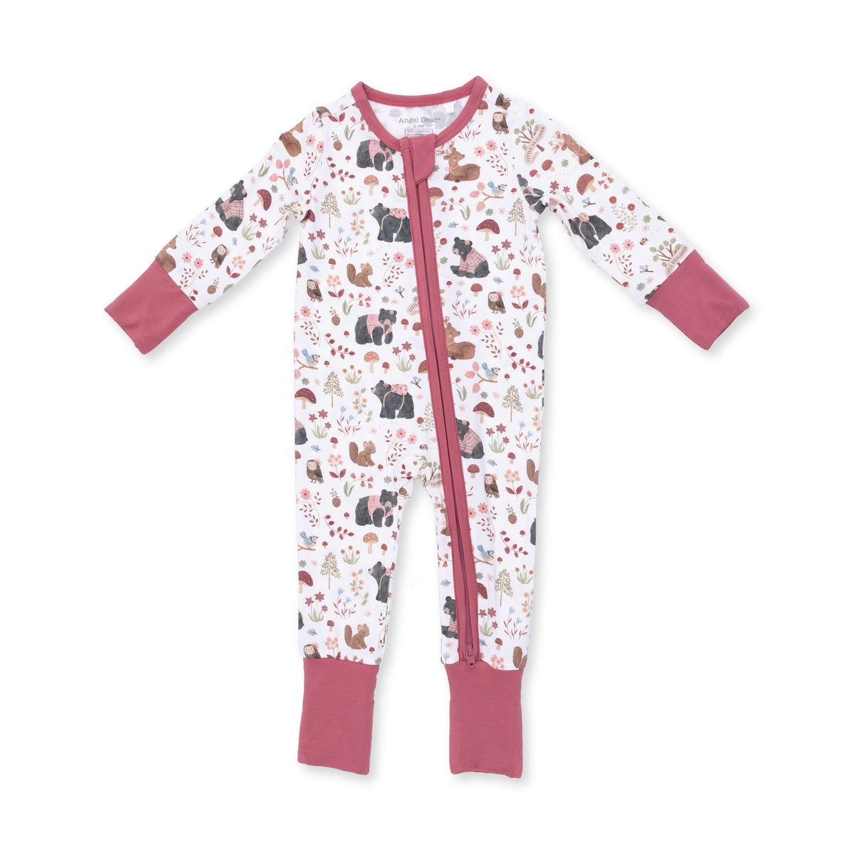 Southern Woodland Animals Pink Convertible Romper