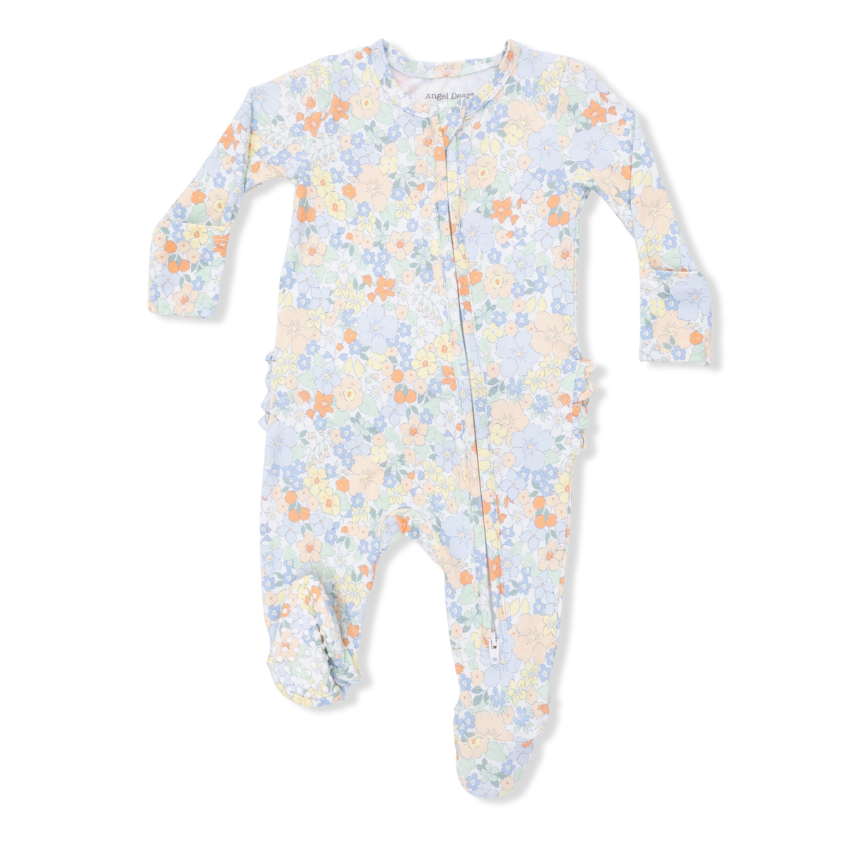 Georgia Floral 2 Way Ruffle Back Zipper Footie