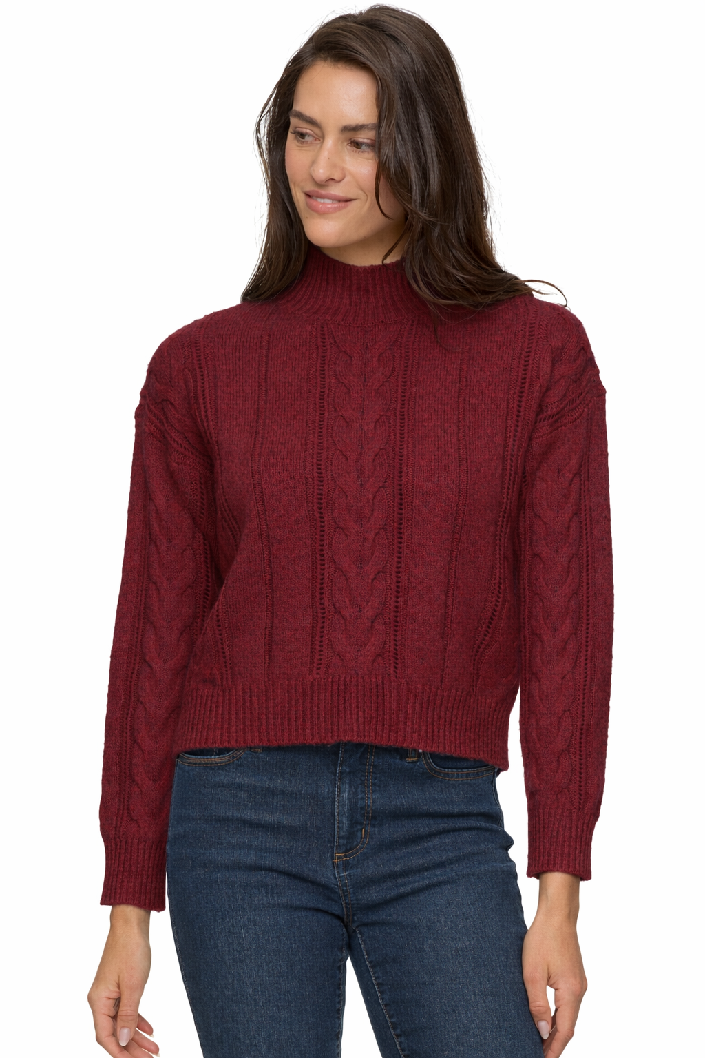 Opal Cable Turtleneck Sweater