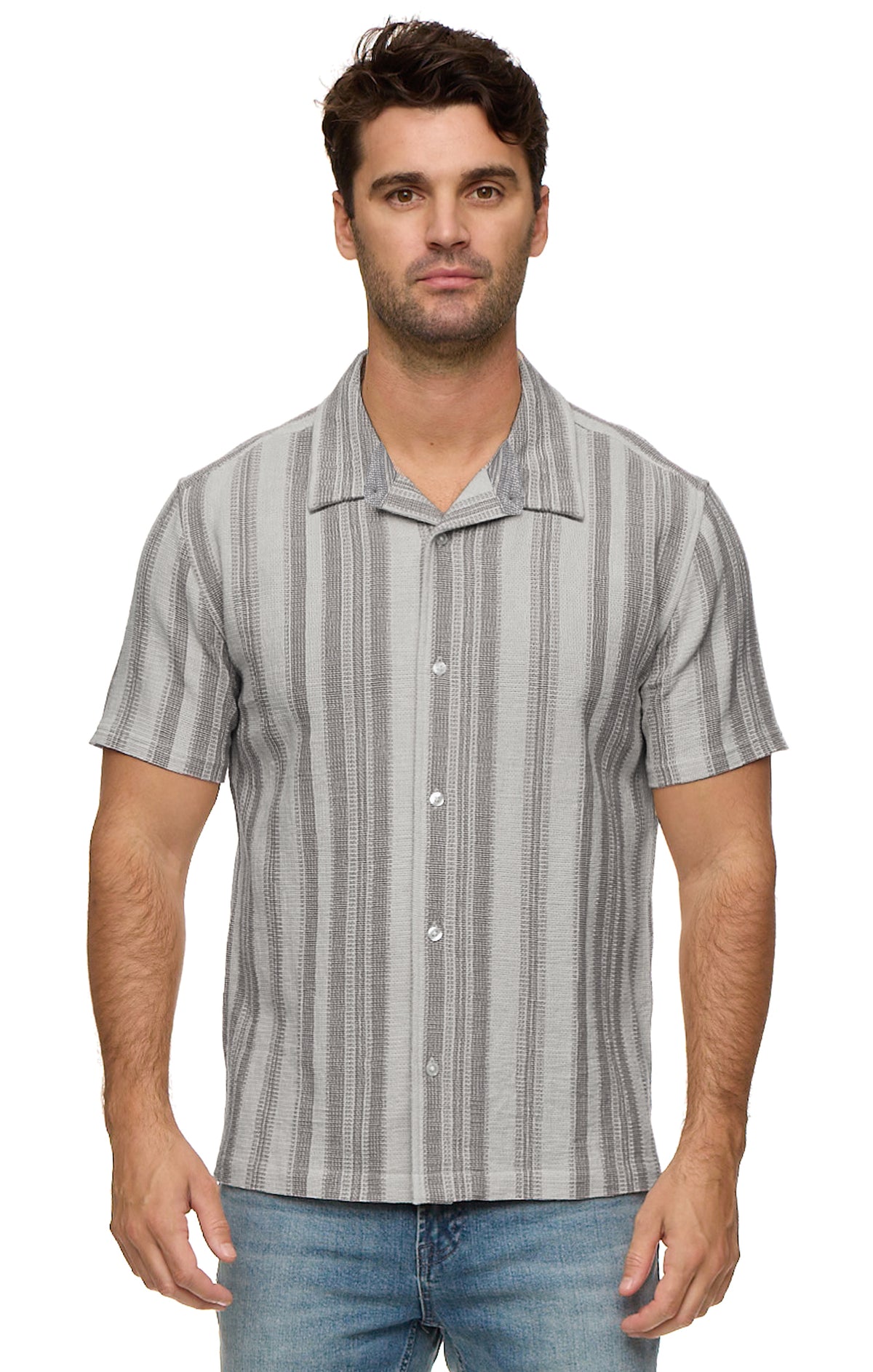 Hutchins SS Textured Stripe Shirt