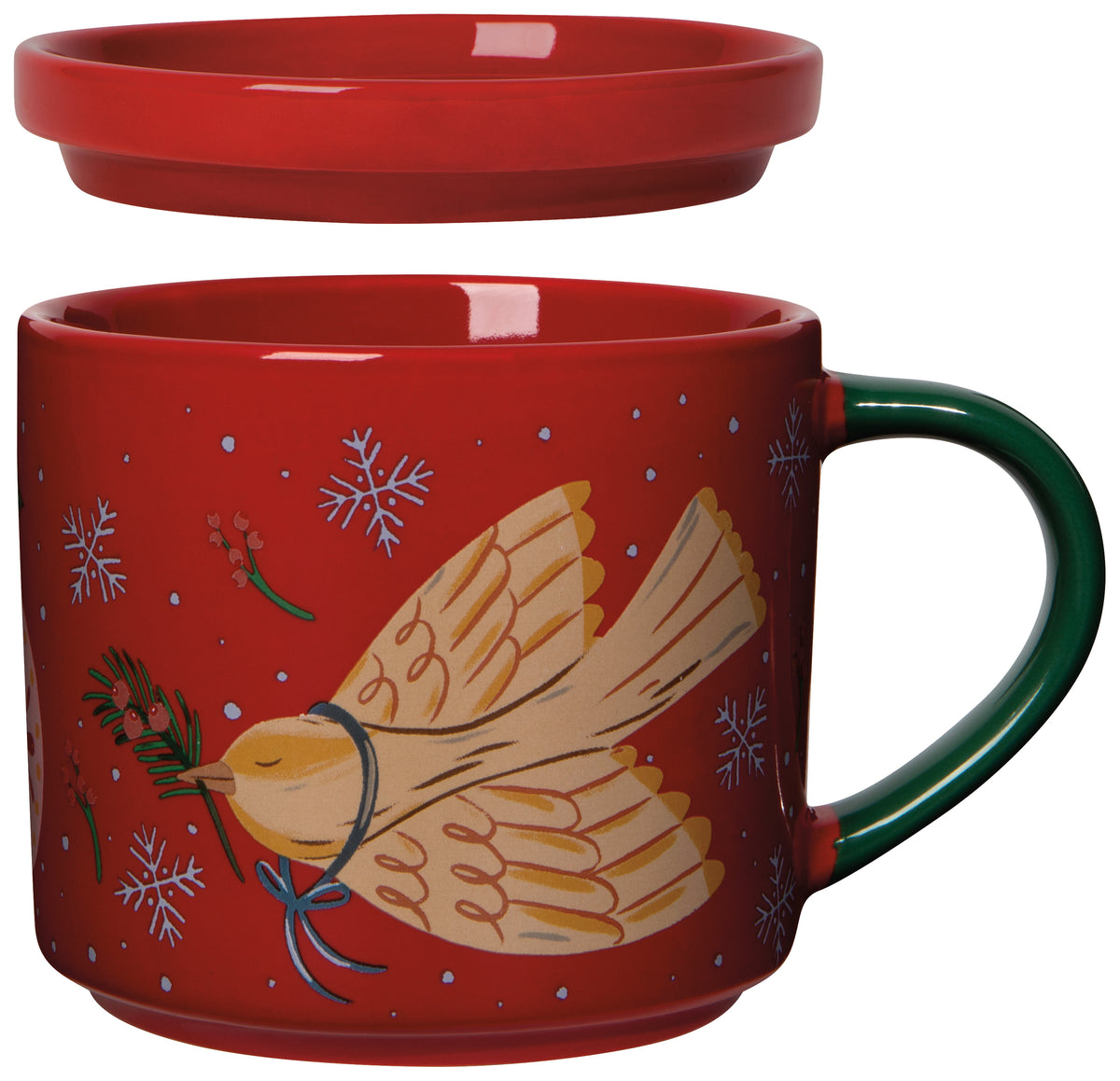 Season&#39;s Tweetings Christmas Mug with Lid