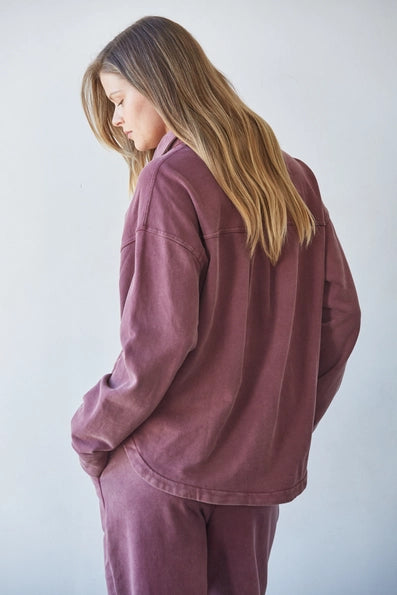 Knit Cotton Button Down Collar Neck Jacket