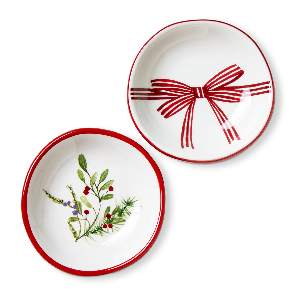 Winter Berries &amp; Bow Dip Bowls