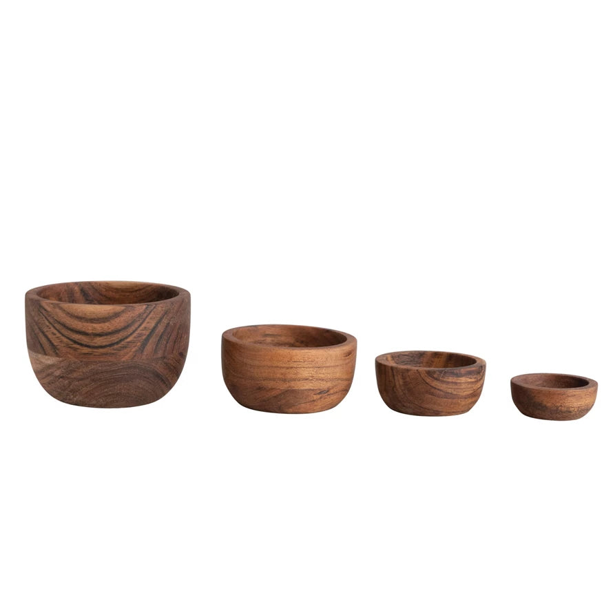 Acacia Wood Nesting Bowl Set