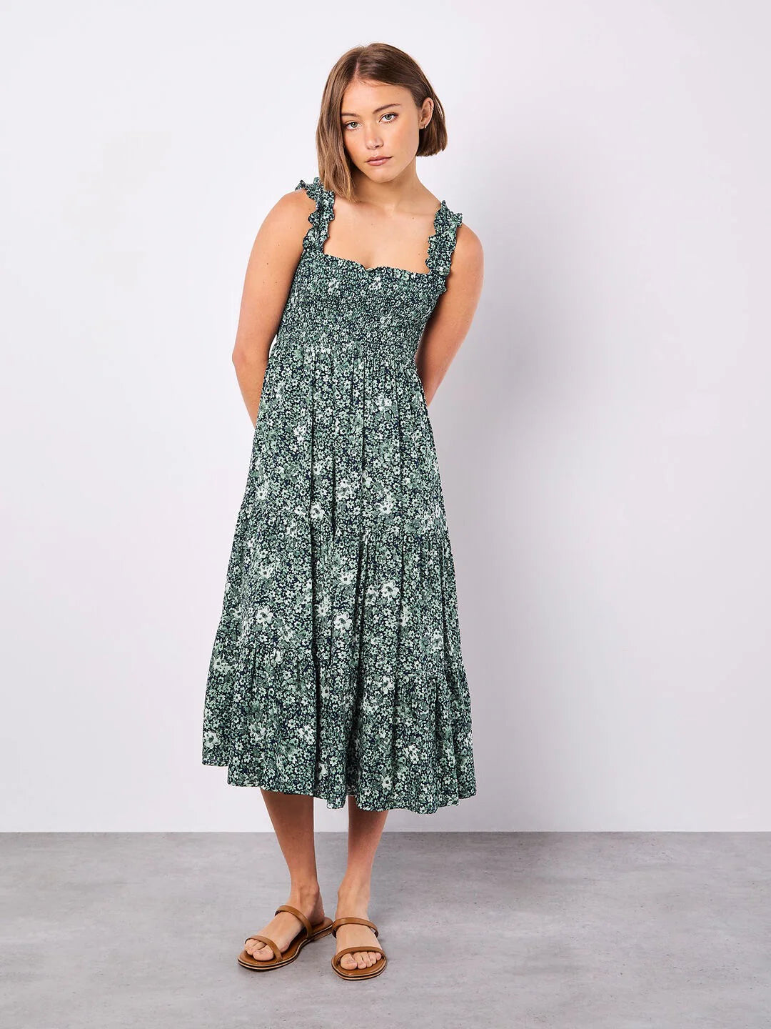 Tonal Ditsy Print Dress