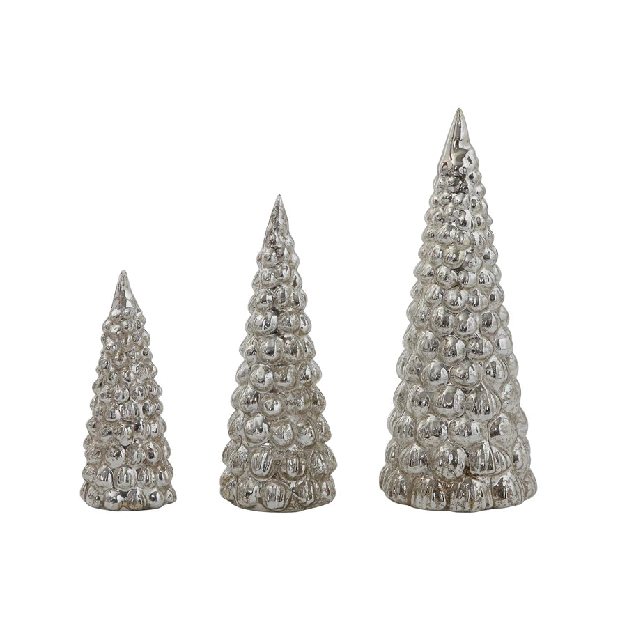 Embossed Mercury Glass Tree